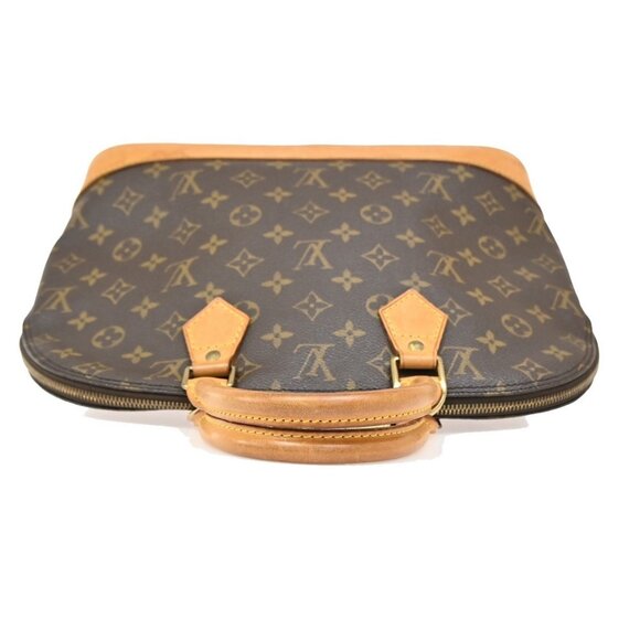 LOUIS VUITTON LV Logo Alma Hand Bag Monogram Leather Brown France - Picture 6 of 15